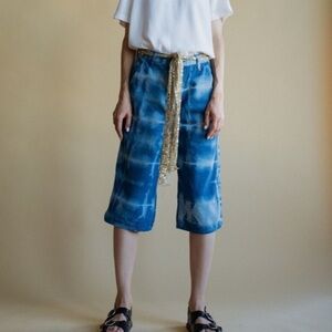 Levi's Blue and White Jean Shorts
